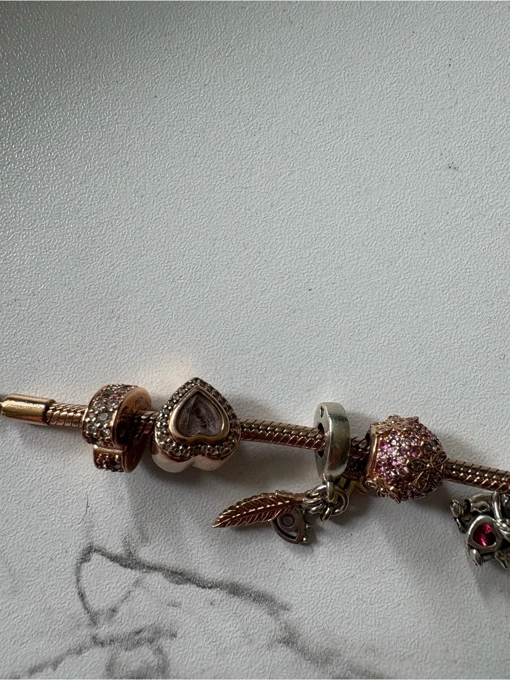 Rose Gold Pandora Charm Bracelet - Picture 5 of 13